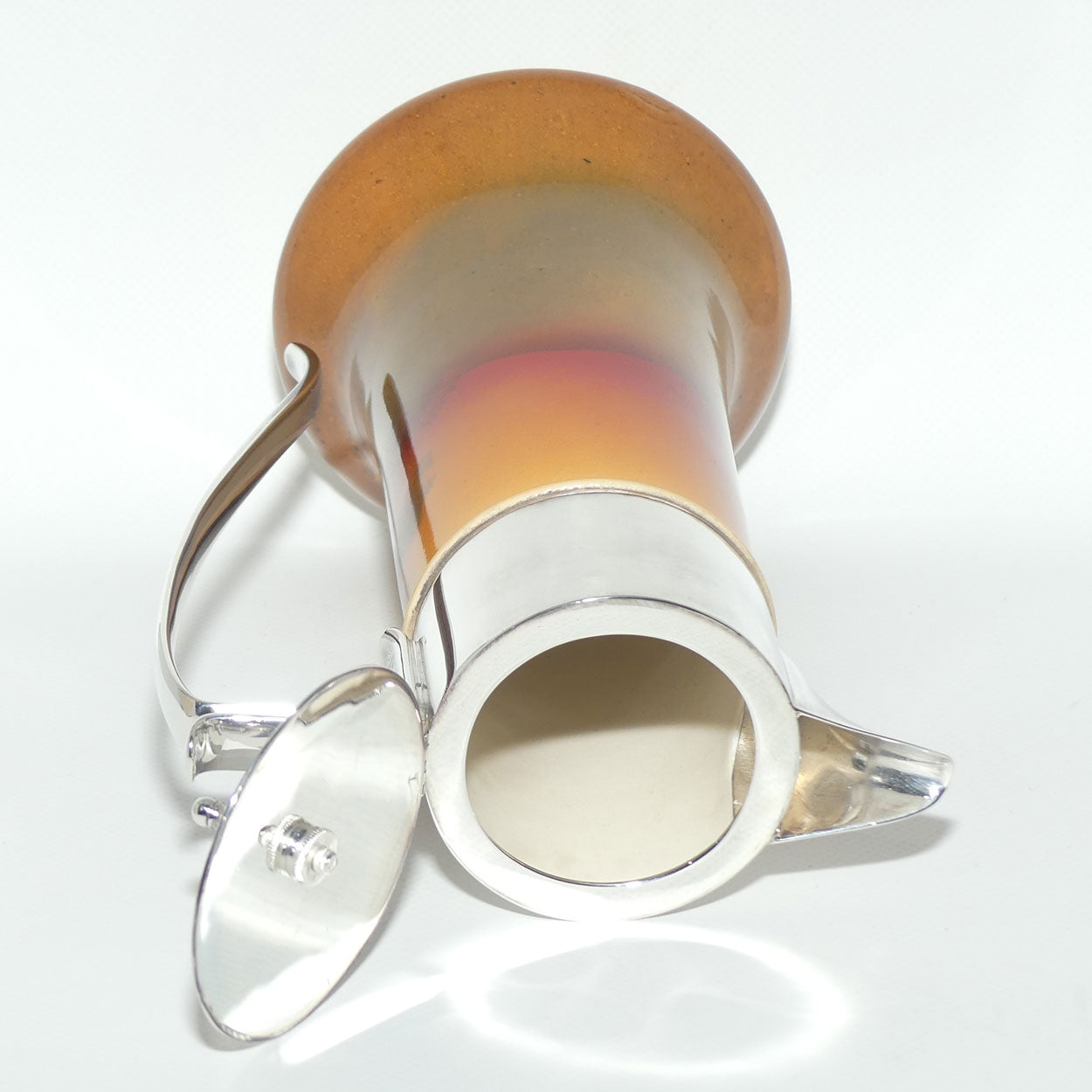 Royal Doulton hand painted Sheep claret jug with EPNS mounts