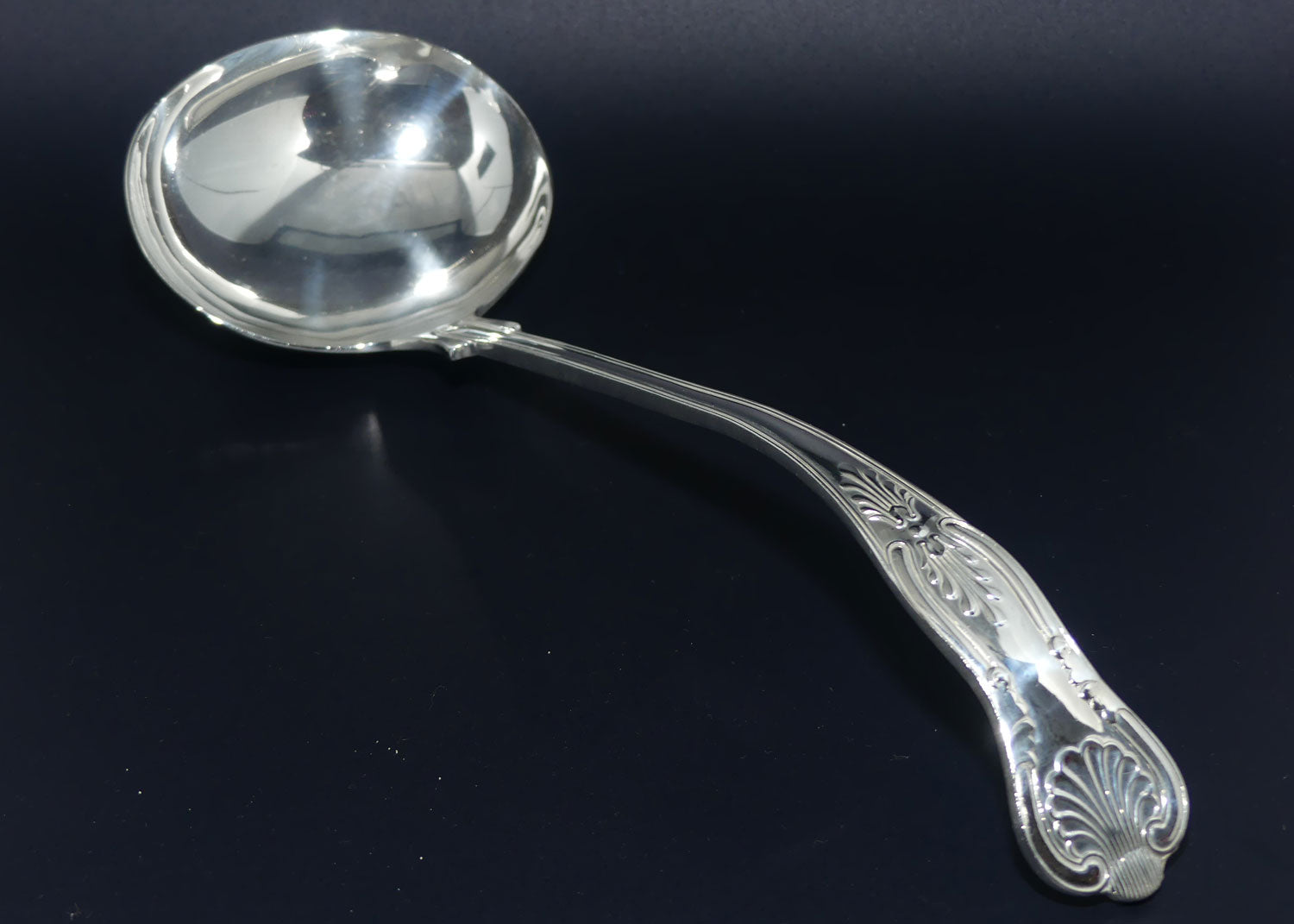 Sheffield England EPNS A1 Kings Pattern soup ladle | large | 30cm long