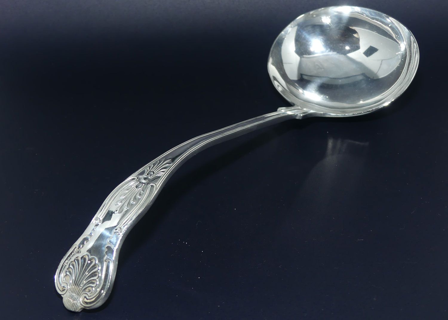Sheffield England EPNS A1 Kings Pattern soup ladle | large | 30cm long