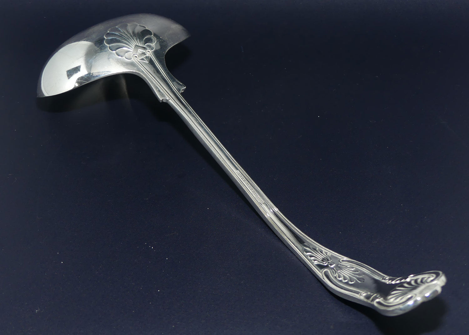 Sheffield England EPNS A1 Kings Pattern soup ladle | large | 30cm long