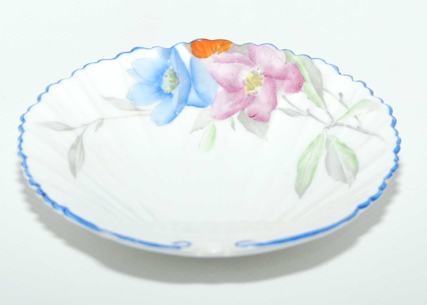 Shelley Shell shape Deco Floral pin dish
