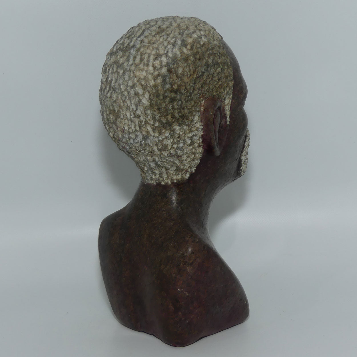 African Shona Stone Bust of Elder