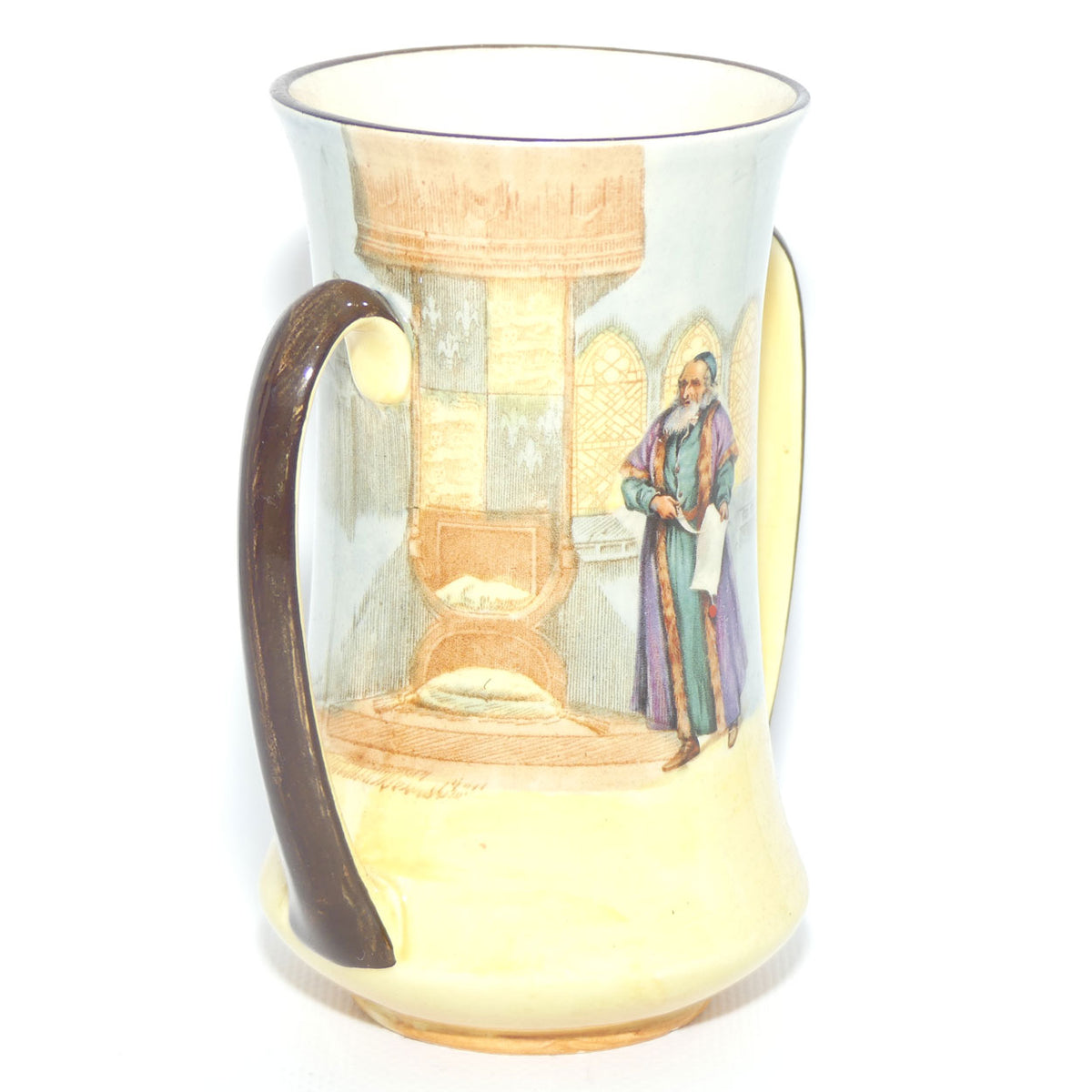 Royal Doulton Shakespearean Shylock twin handled vase D3596