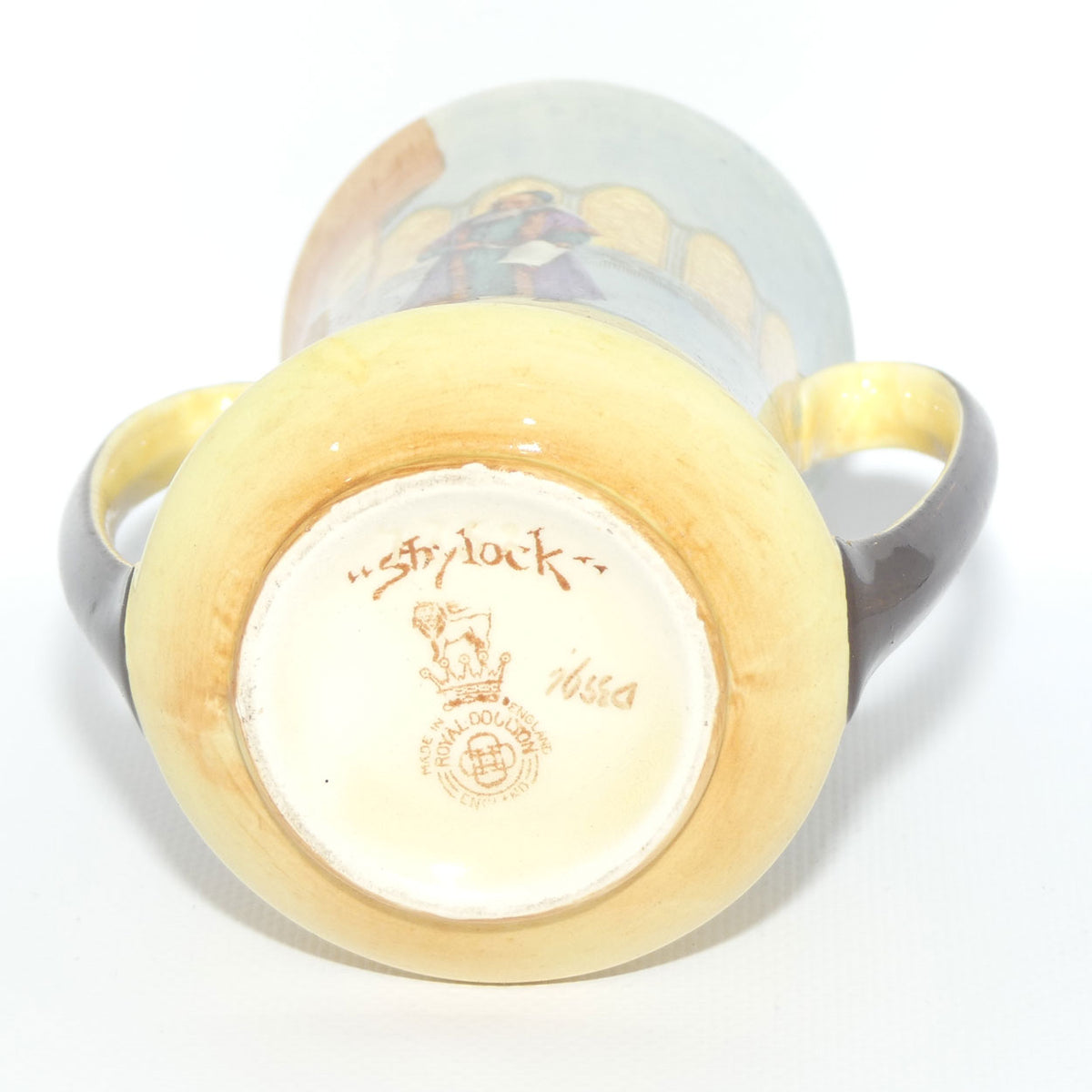 Royal Doulton Shakespearean Shylock twin handled vase D3596