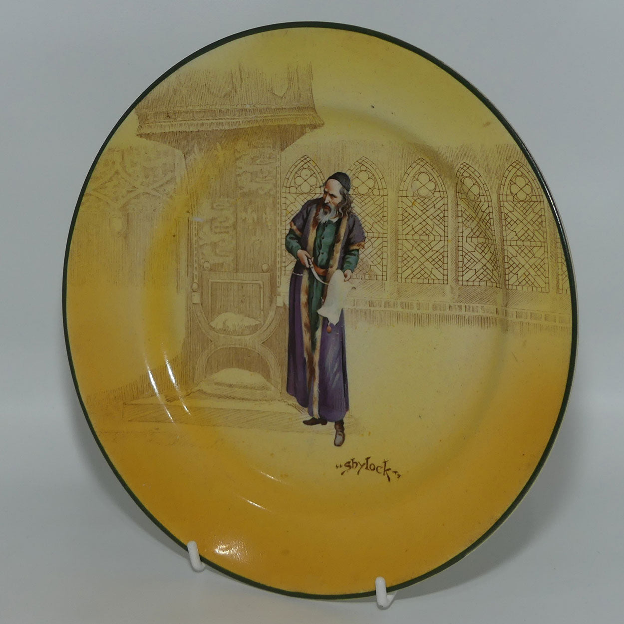 Royal Doulton Shakespearean Shylock plate D3746 | 21.5cm