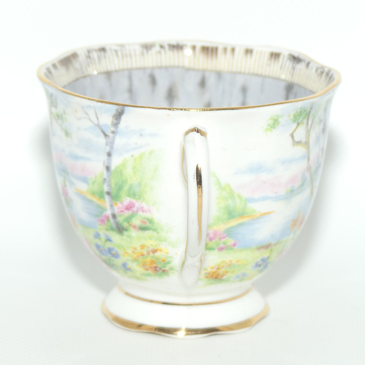 Royal Albert Bone China Silver Birch trio