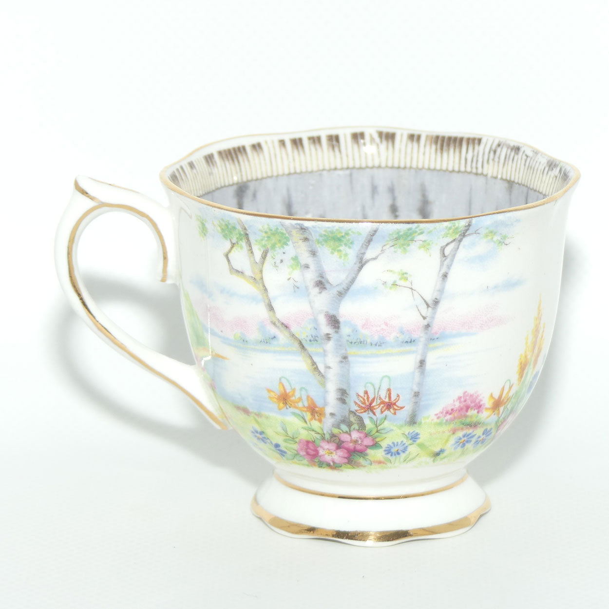 Royal Albert Bone China Silver Birch trio