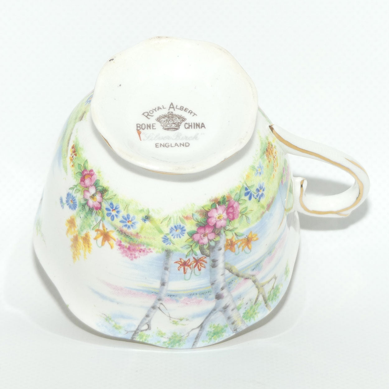 Royal Albert Bone China Silver Birch trio