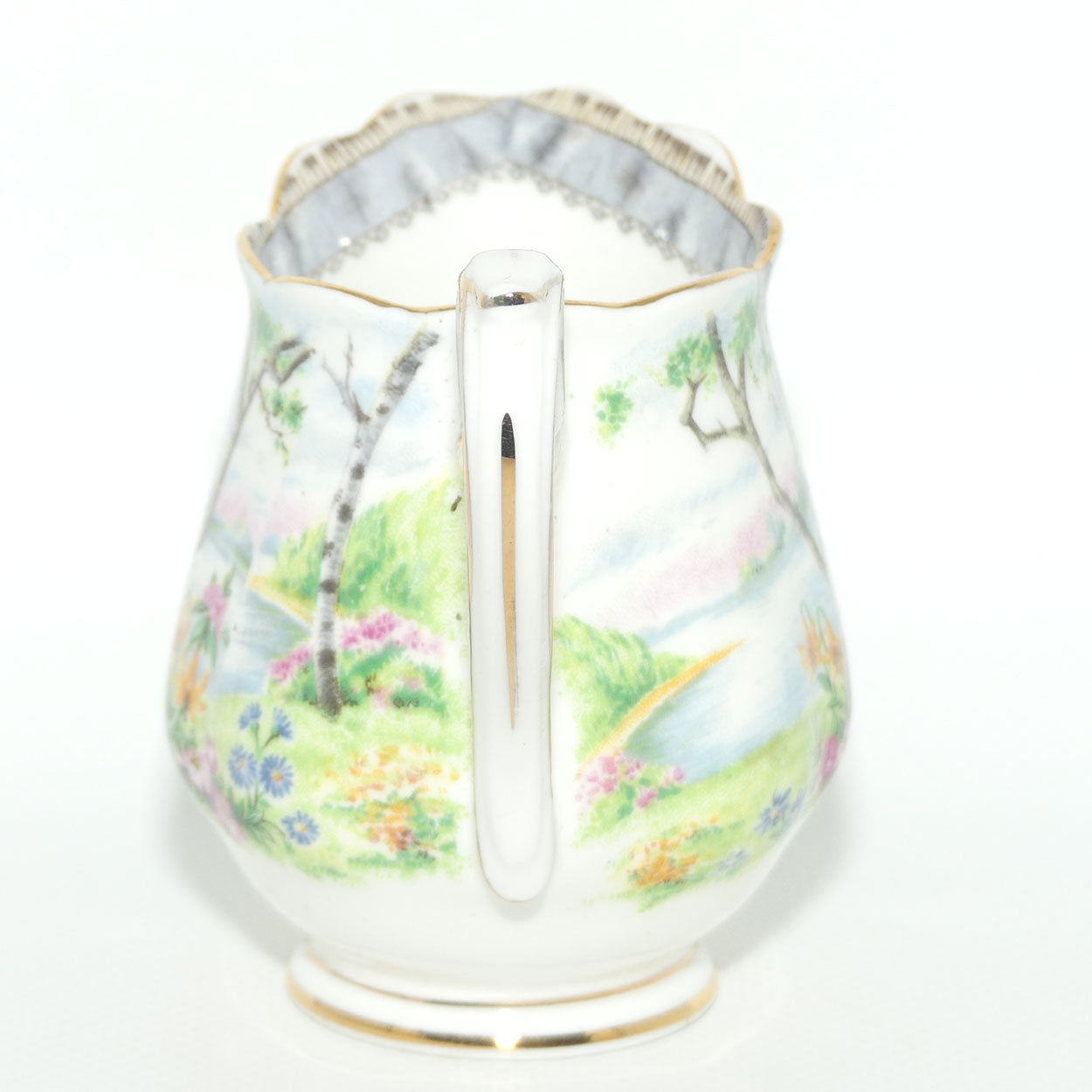 Royal Albert Bone China Silver Birch milk jug | coffee size