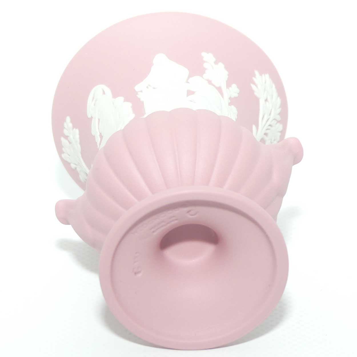 Wedgwood Jasper | White on Pink | Maidens Campagna shape vase