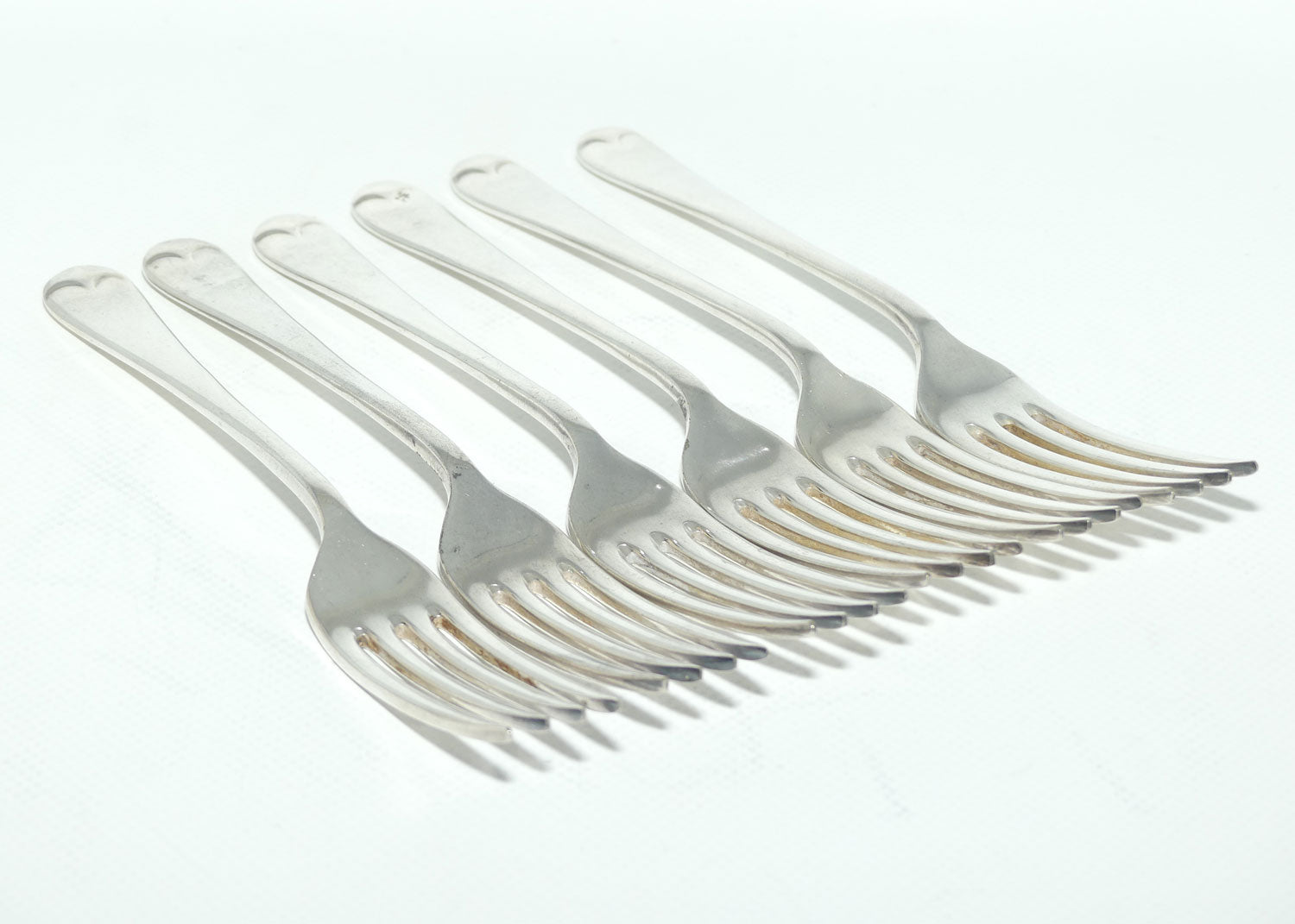 Set of 6 Sir John Bennett | Silver Plated Dinner forks | 19cm