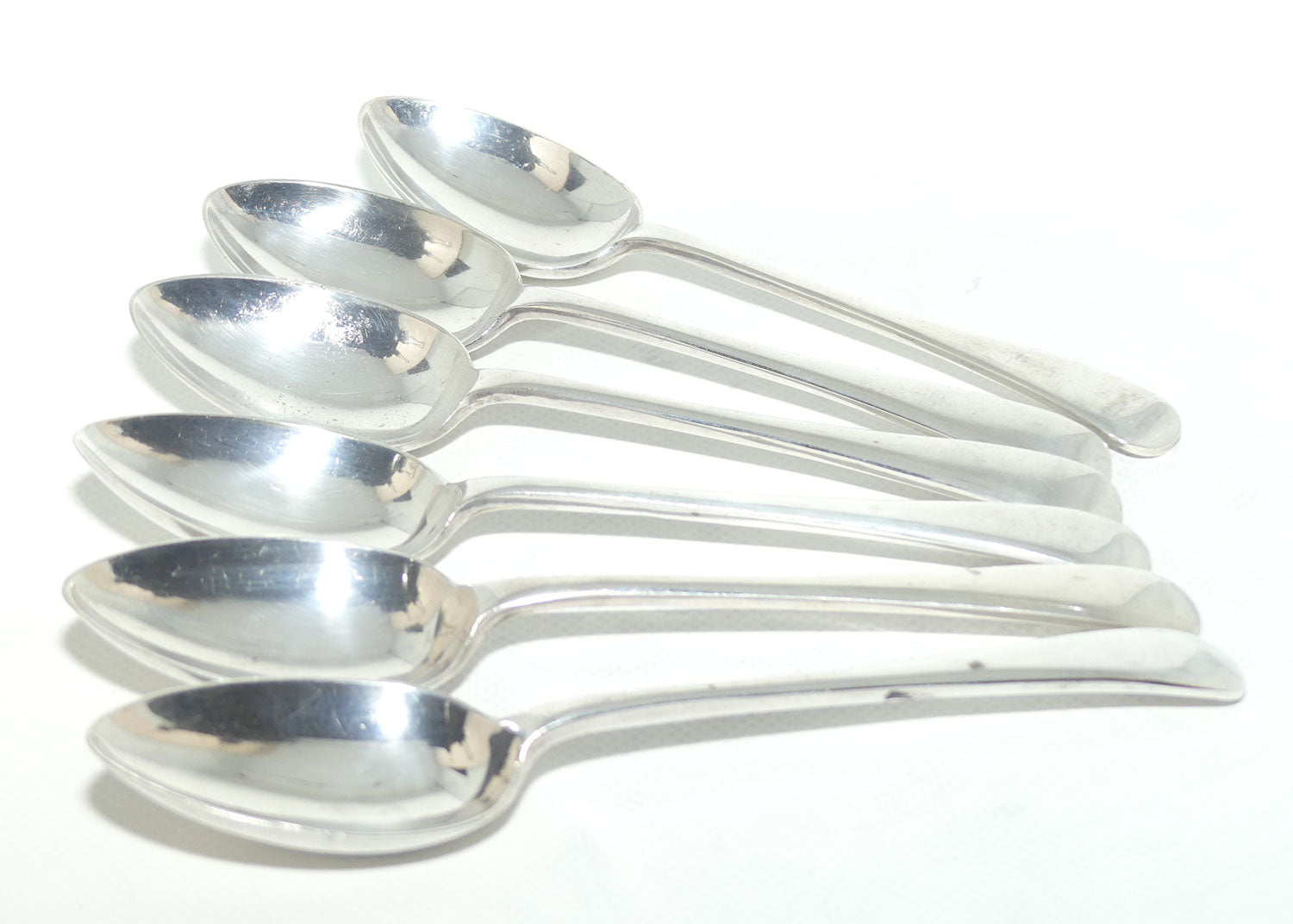 Set of 6 Sir John Bennett EPNS A1 | Silver Plated Desert Spoons | 18cm