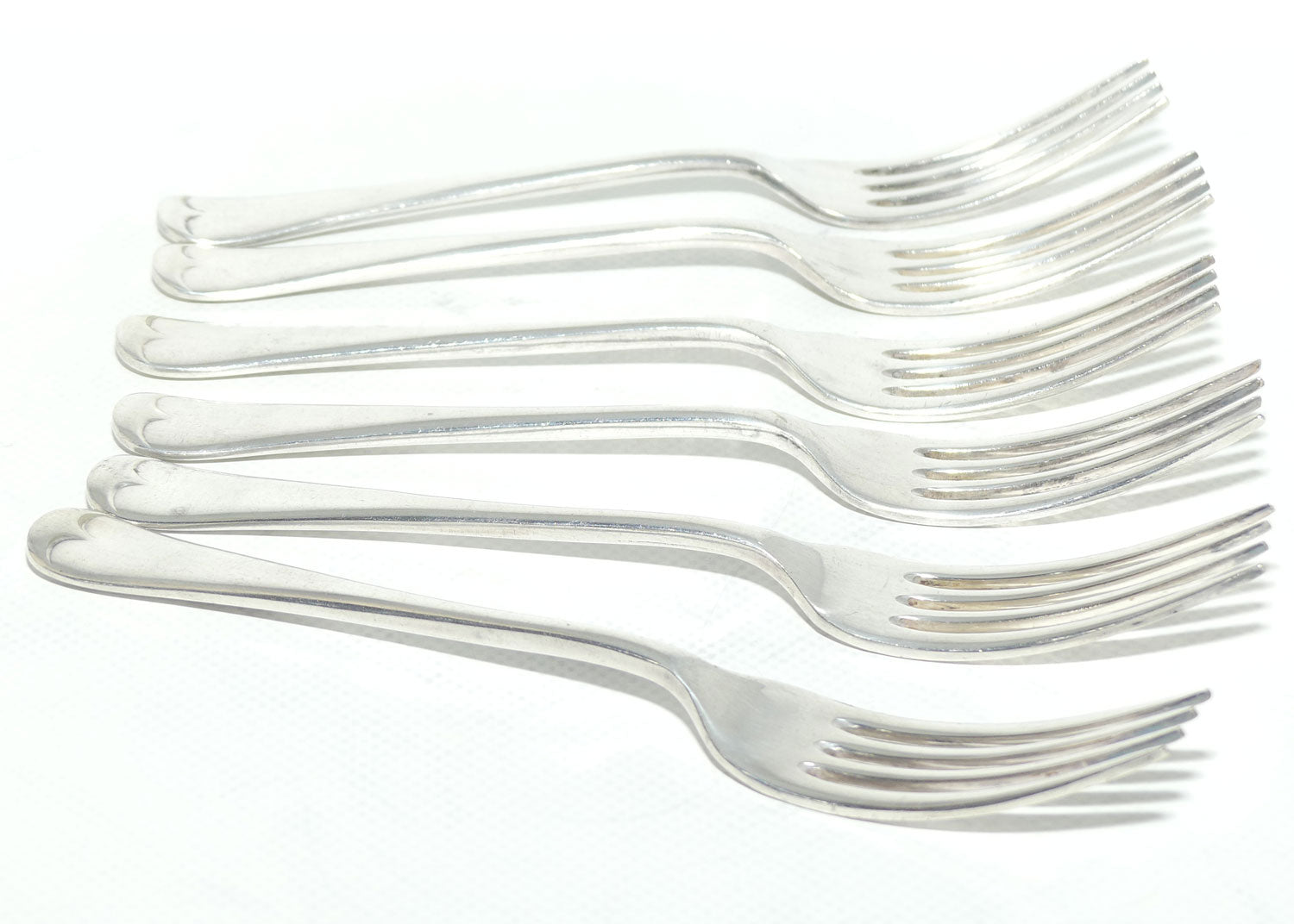 Set of 6 Sir John Bennett EPNS A1 | Silver Plated Salad Forks | 17cm