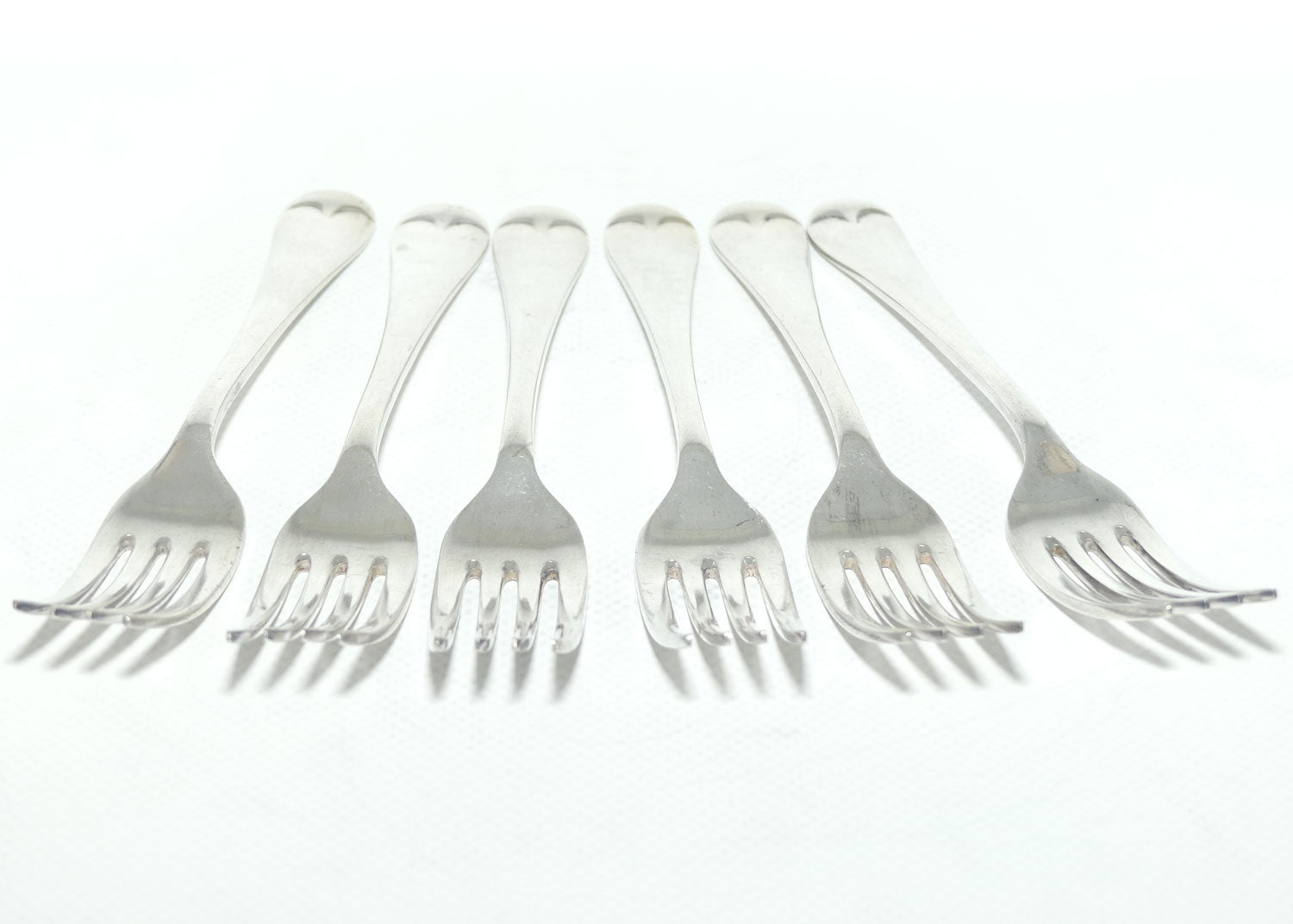 Set of 6 Sir John Bennett EPNS A1 | Silver Plated Salad Forks | 17cm