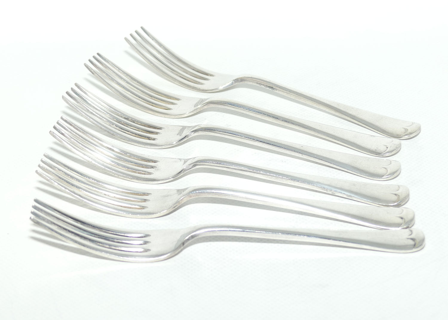 Set of 6 Sir John Bennett EPNS A1 | Silver Plated Salad Forks | 17cm