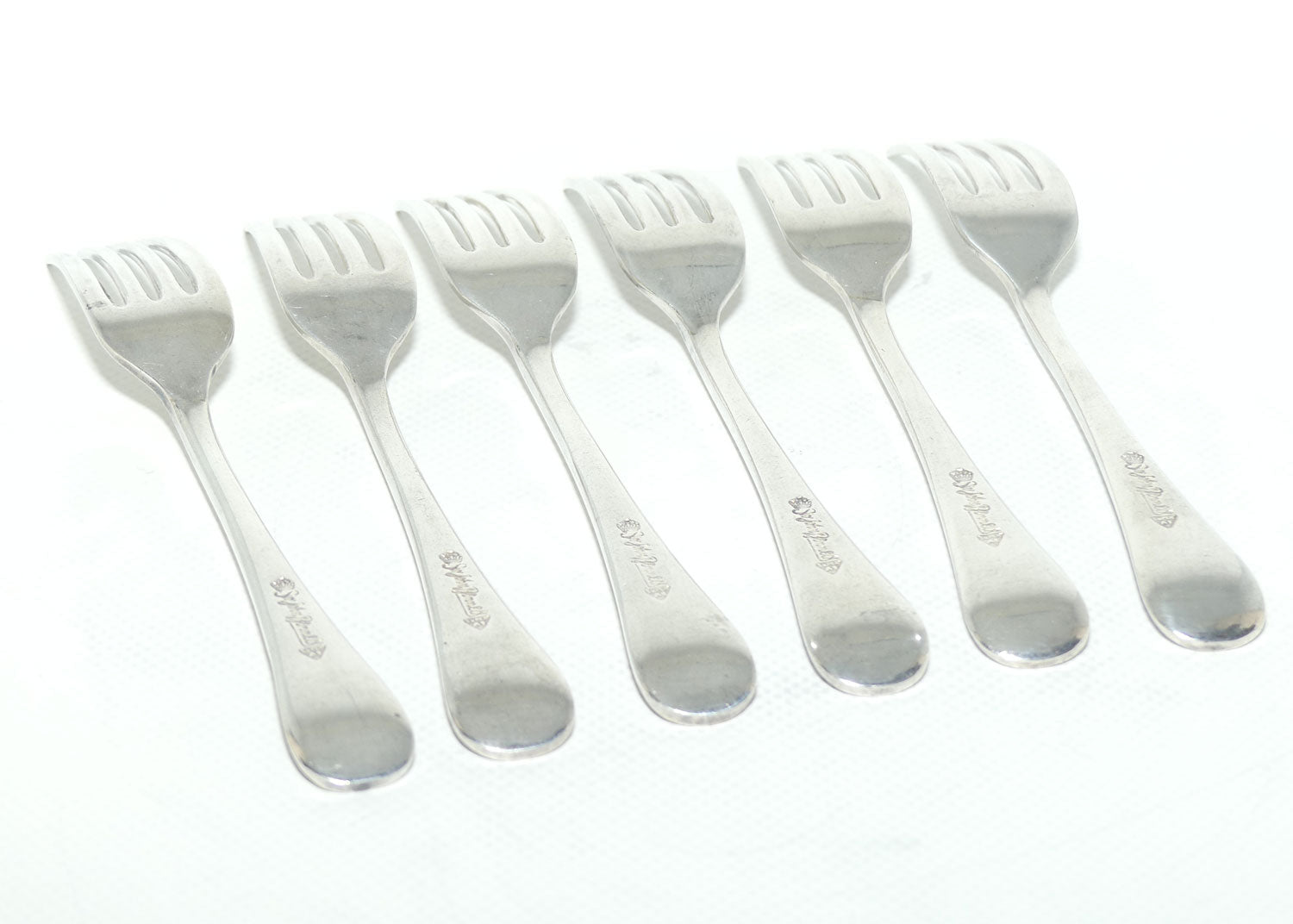 Set of 6 Sir John Bennett EPNS A1 | Silver Plated Salad Forks | 17cm