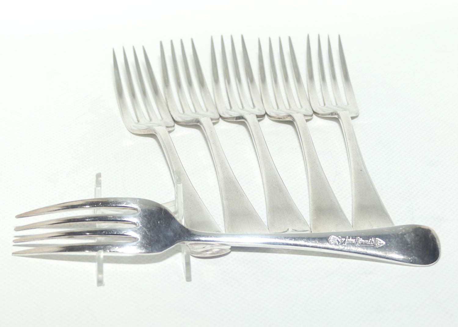 Set of 6 Sir John Bennett EPNS A1 | Silver Plated Salad Forks | 17cm