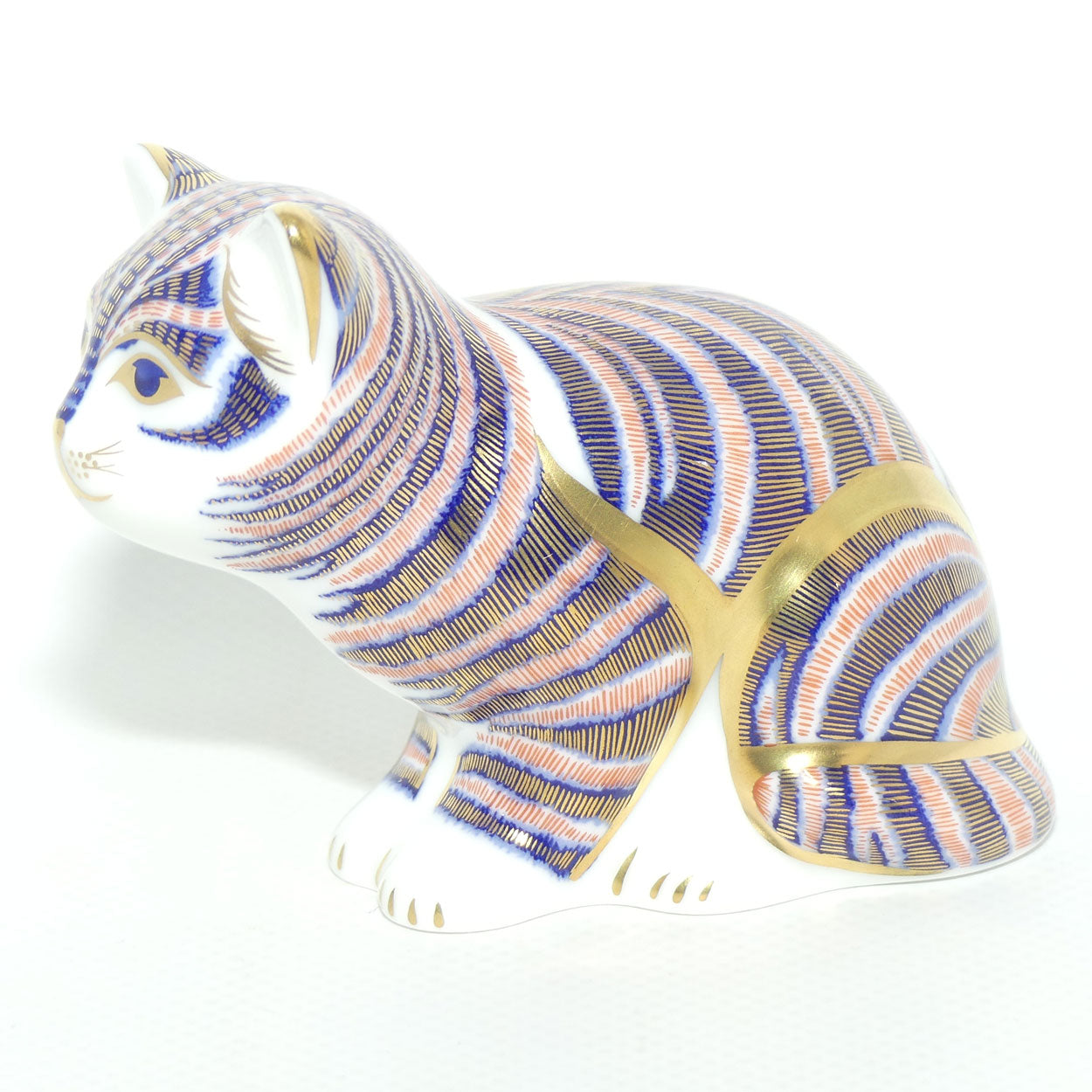 Royal Crown Derby paperweight | Sitting Kitten | signed Hugh Gibson | boxed