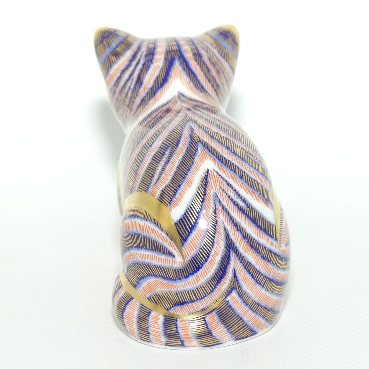 Royal Crown Derby paperweight | Sitting Kitten | signed Hugh Gibson | boxed