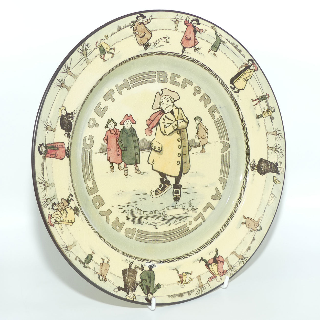 Royal Doulton Sport and Leisure | Skating plate D2789 | Pryde Goeth Before a Fall