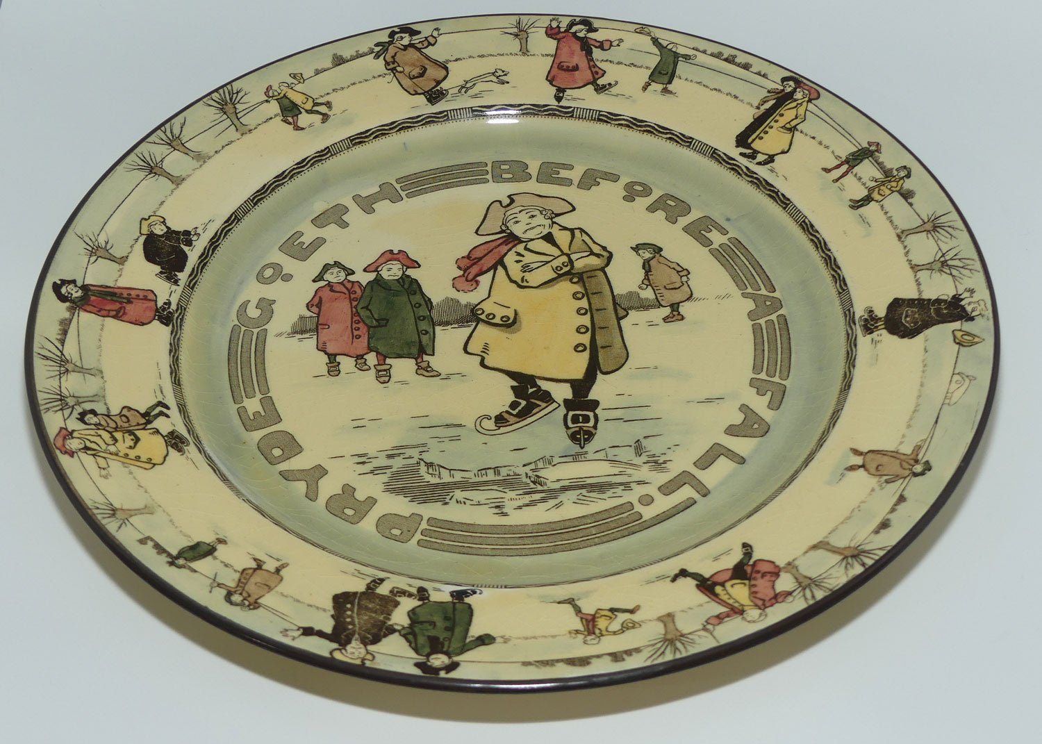 Royal Doulton Sport and Leisure | Skating plate D2789 | Pryde Goeth Before a Fall