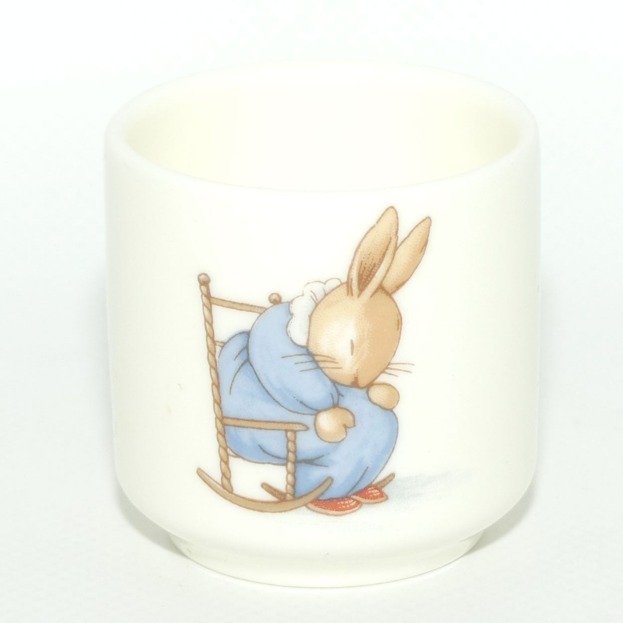 Royal Doulton Bunnykins egg cup | Sleeping in a Rocking Chair | Raising Hat