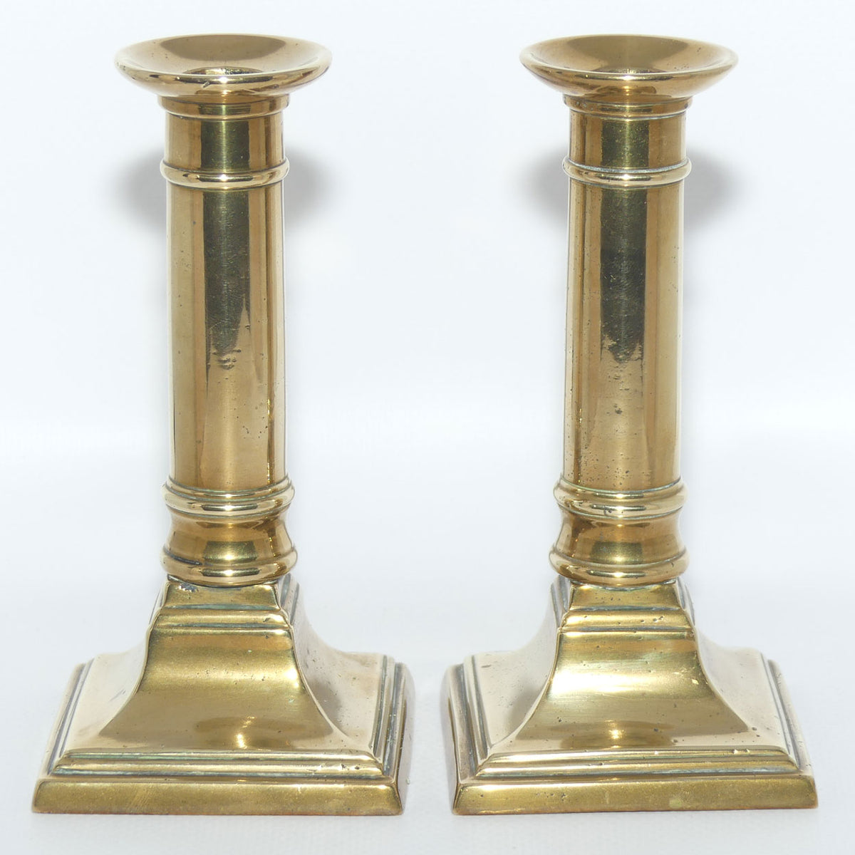 Edwardian Brass Candle Sticks | small size