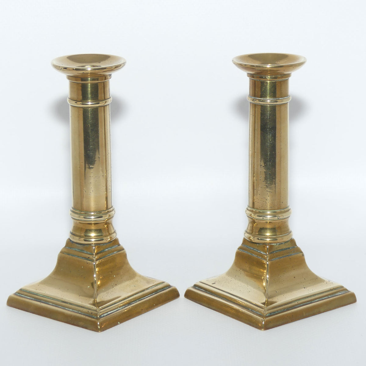 Edwardian Brass Candle Sticks | small size