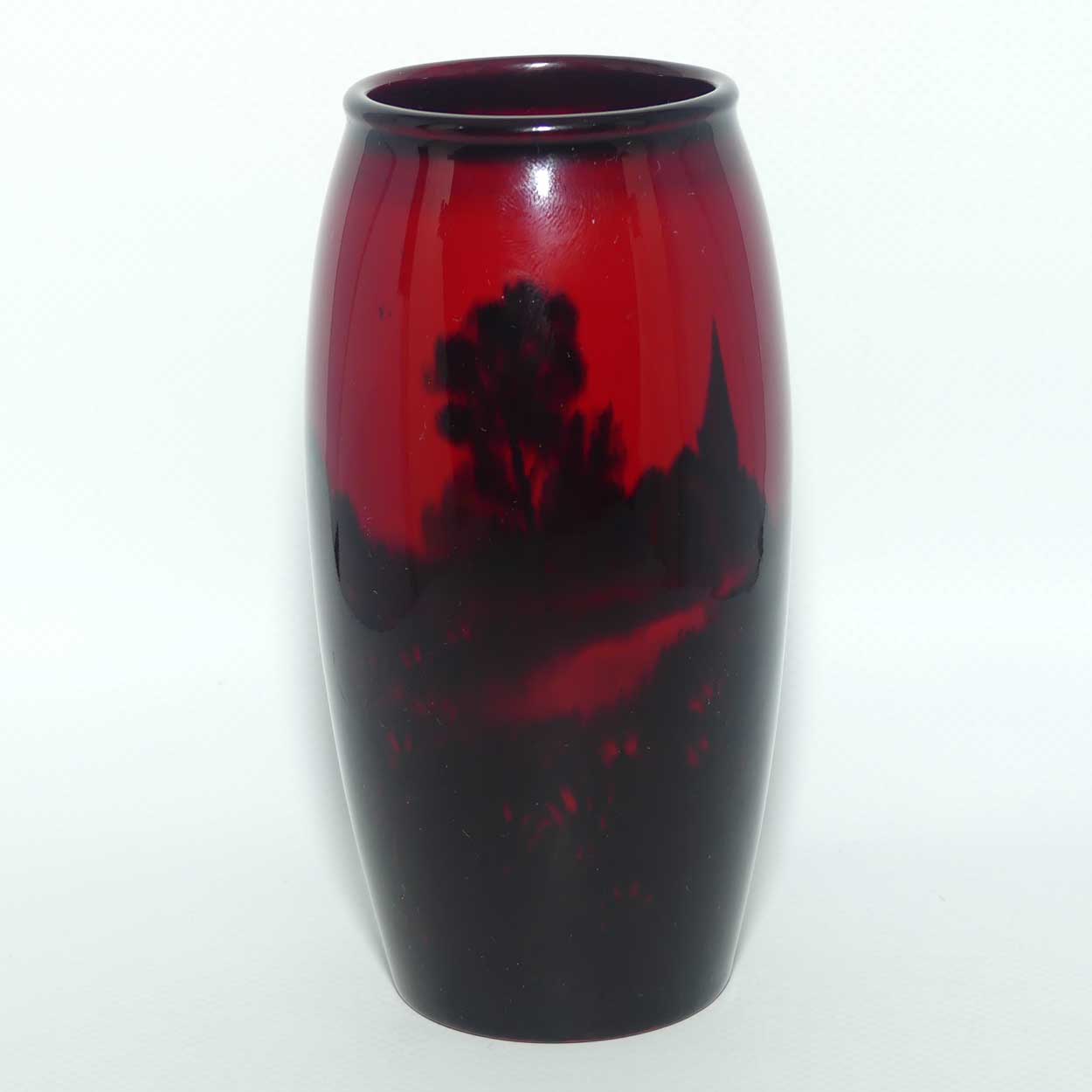 Royal Doulton Flambe small cylindrical Churches vase