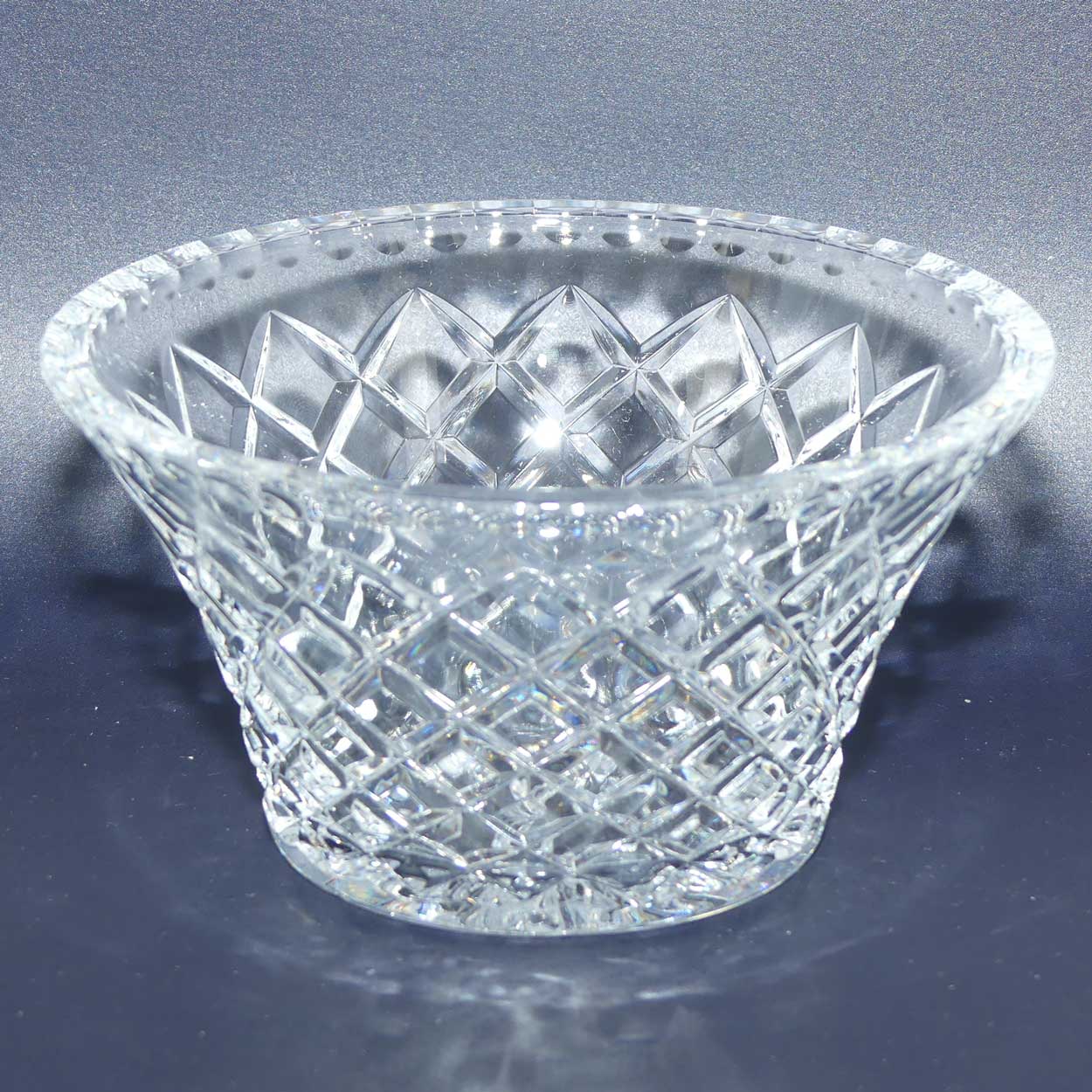 Fine Crystal diamond cut deep bowl | 15cm