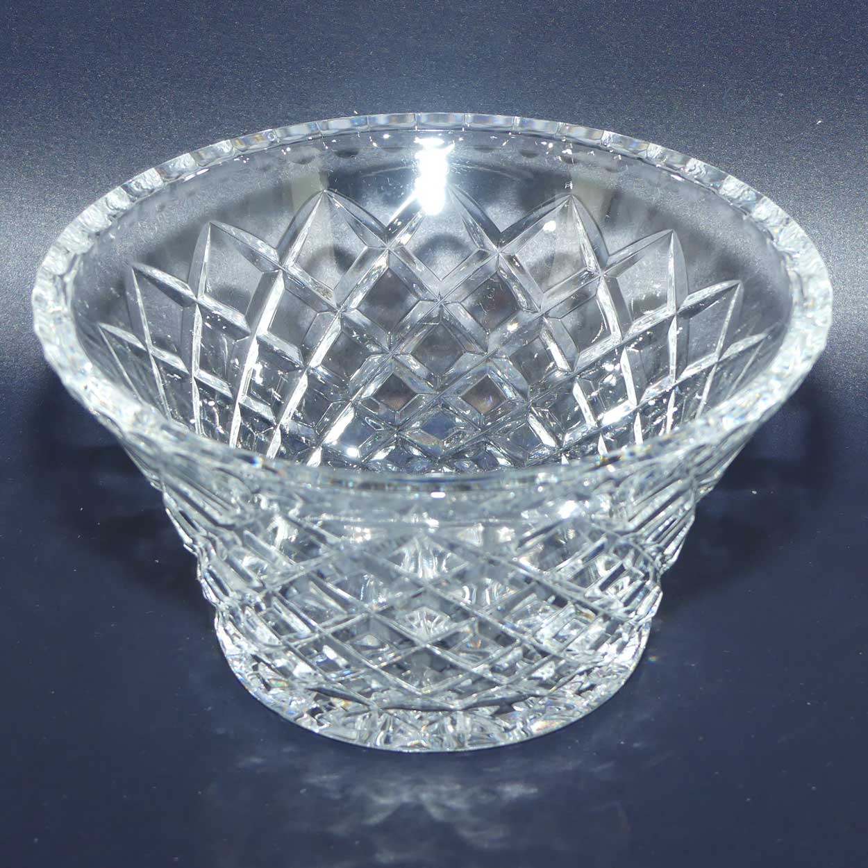 Fine Crystal diamond cut deep bowl | 15cm