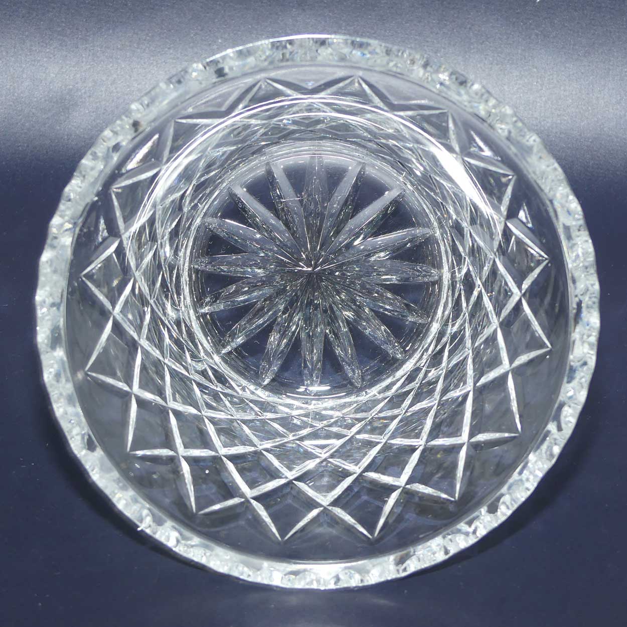 Fine Crystal diamond cut deep bowl | 15cm