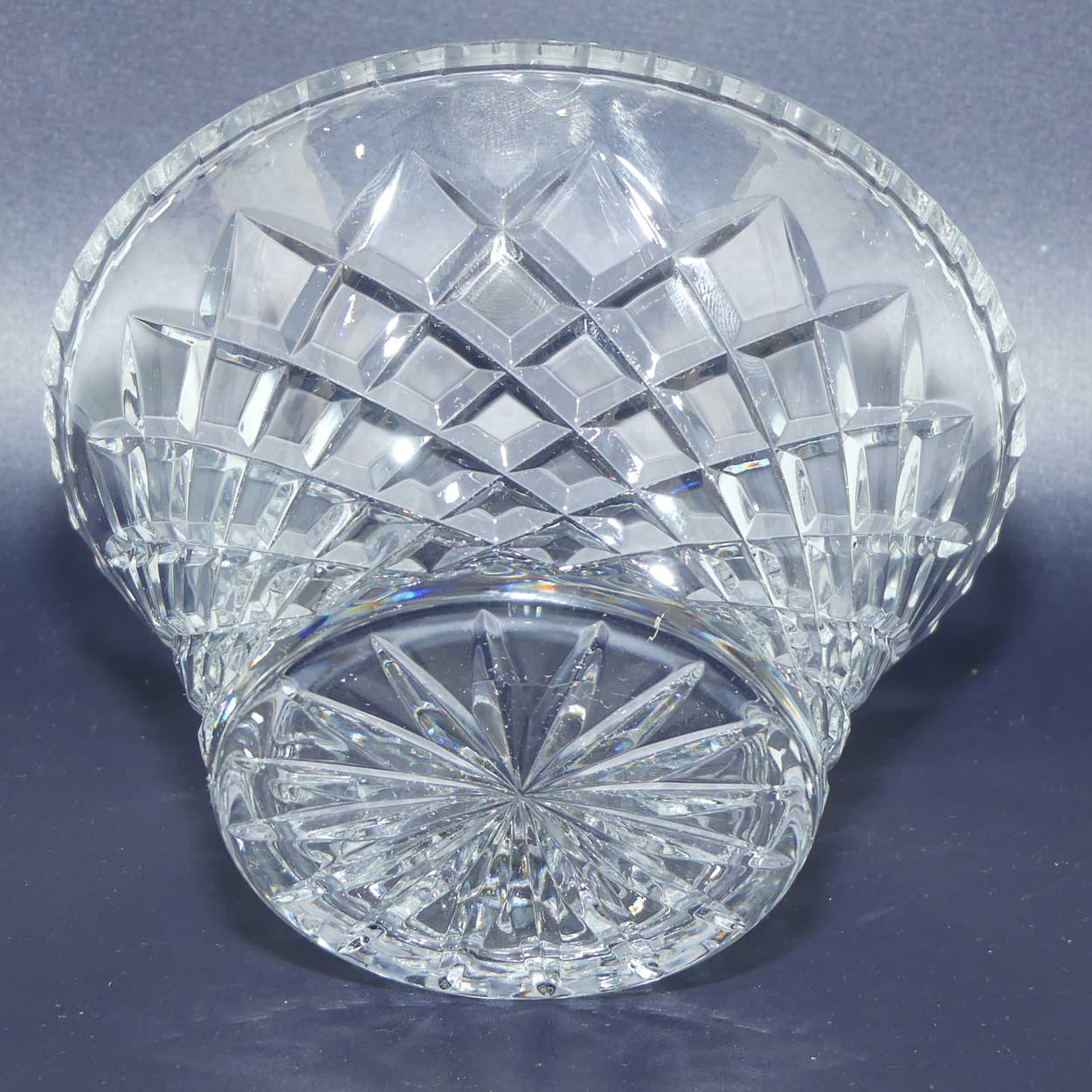 Fine Crystal diamond cut deep bowl | 15cm