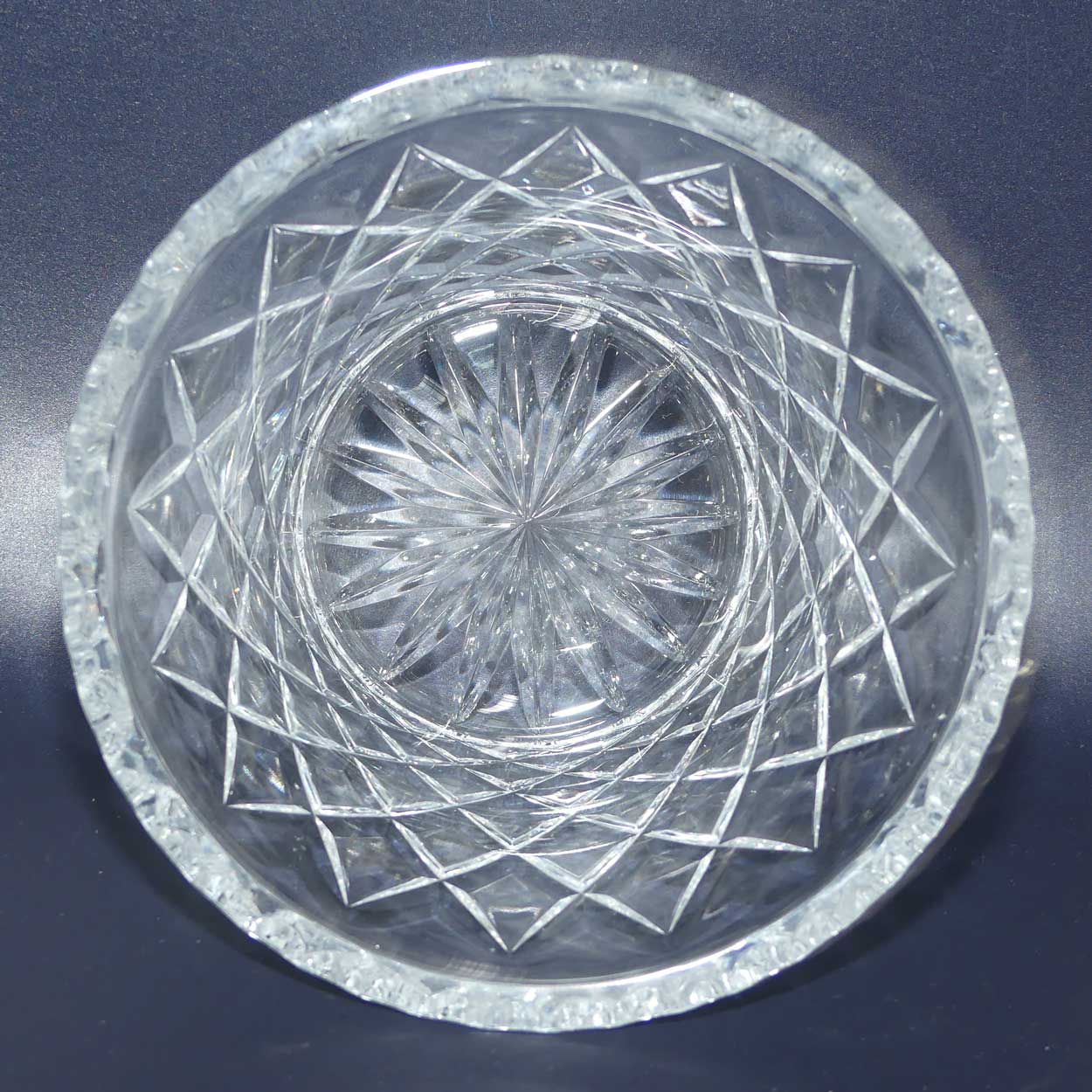 Fine Crystal diamond cut deep bowl | 15cm