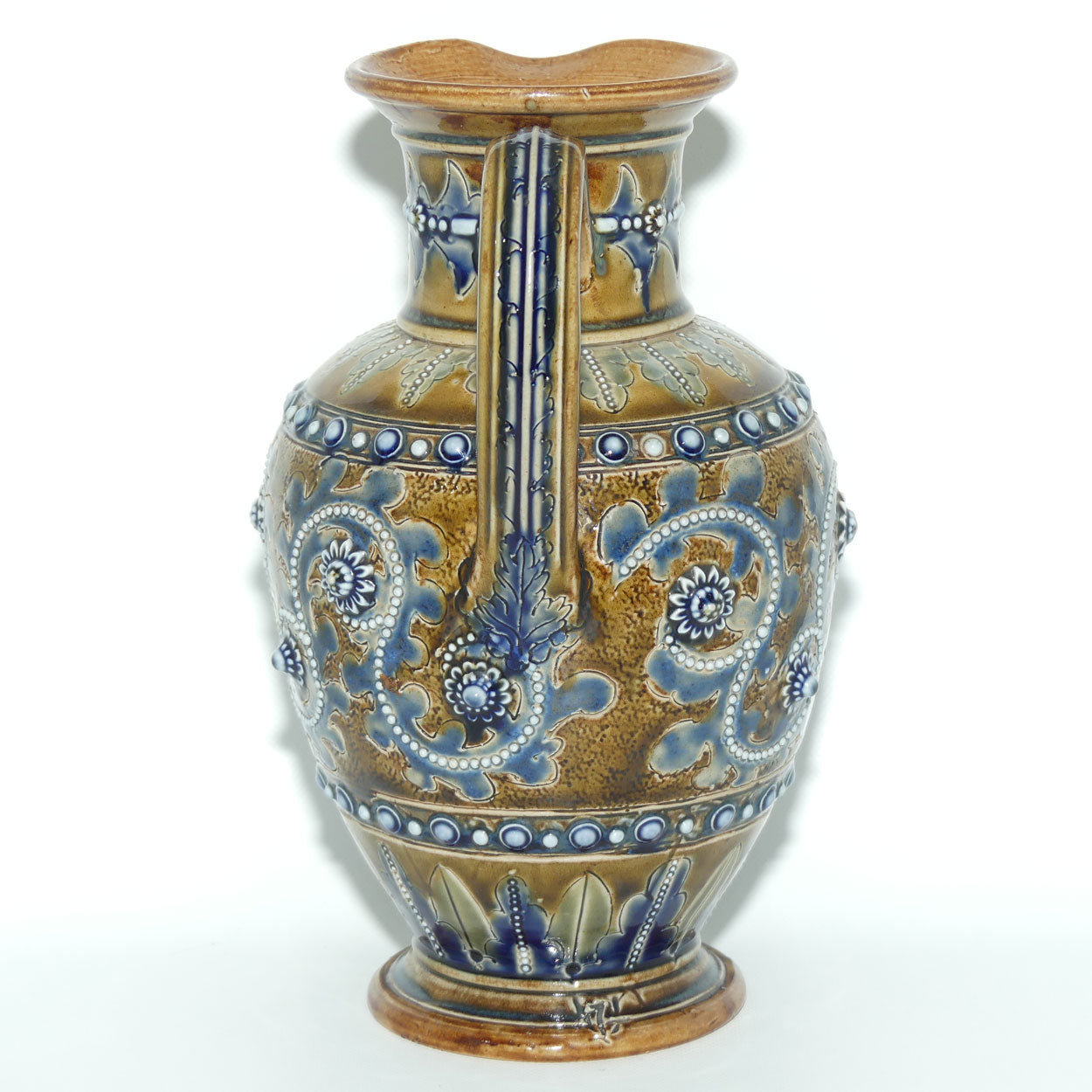 Doulton Lambeth George Tinworth foliate decoration jug