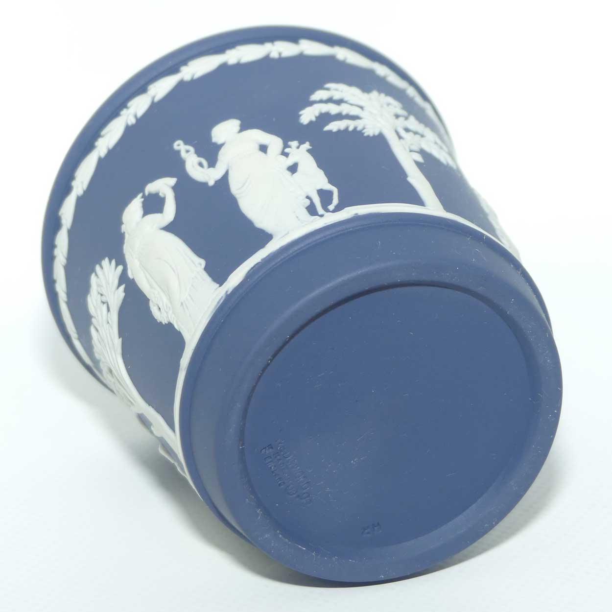 Wedgwood Jasper | White on Dark Blue miniature planter