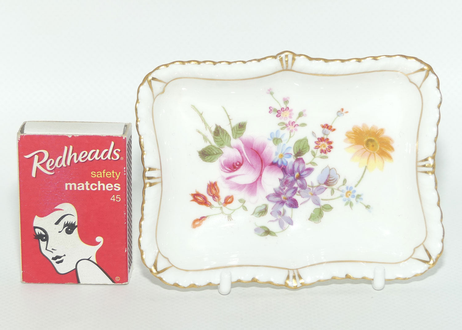 Royal Crown Derby Derby Posies small rectangular dish | figured edge