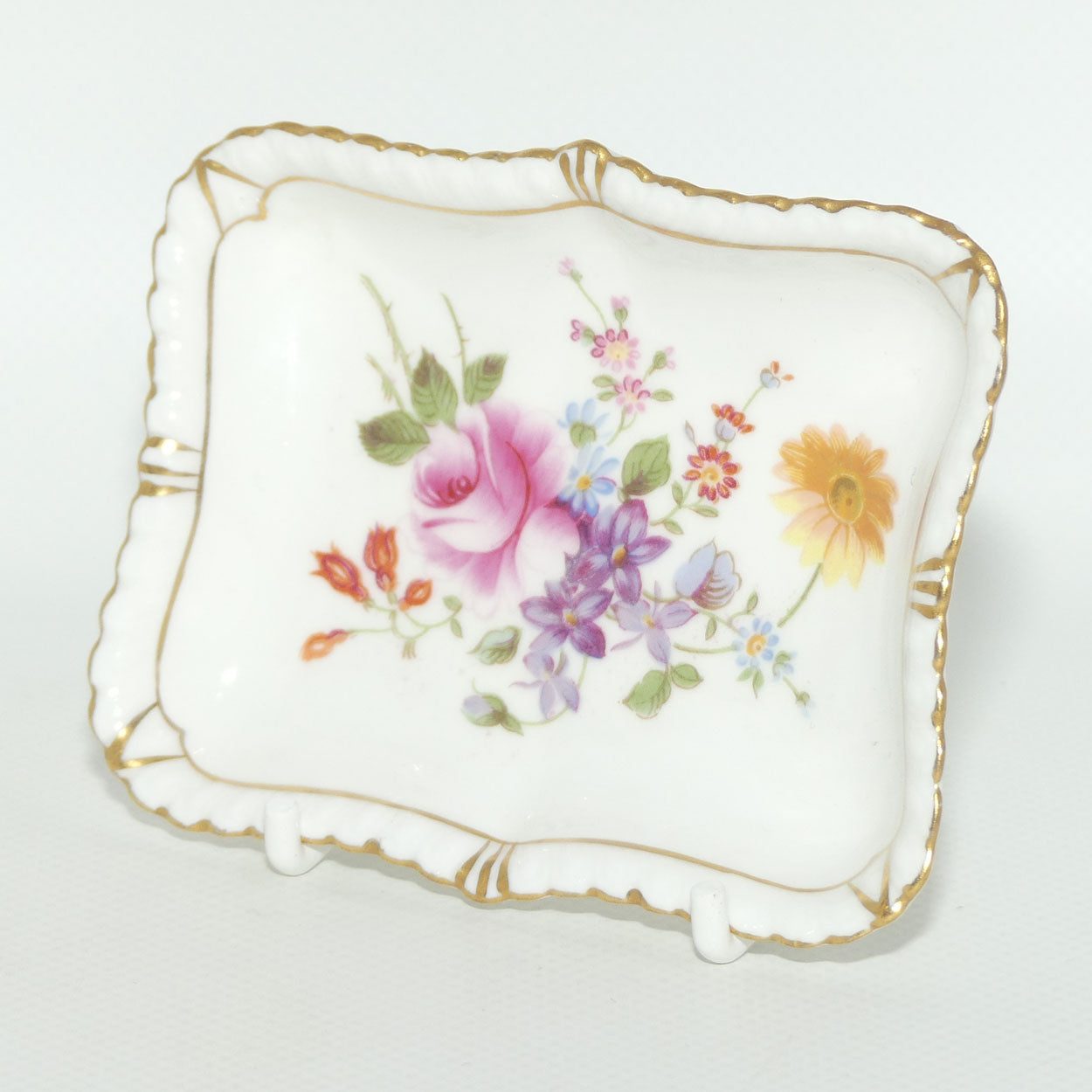 Royal Crown Derby Derby Posies small rectangular dish | figured edge