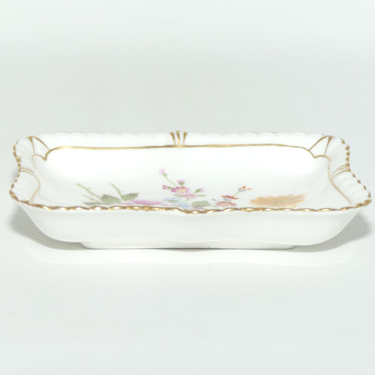 Royal Crown Derby Derby Posies small rectangular dish | figured edge