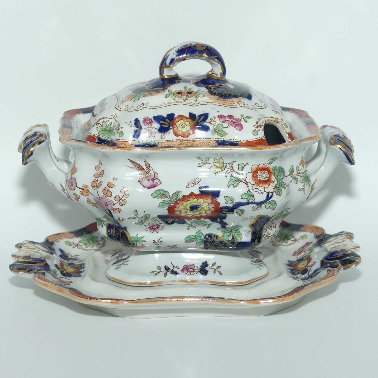 Masons Ironstone small gravy tureen and underplate A9176