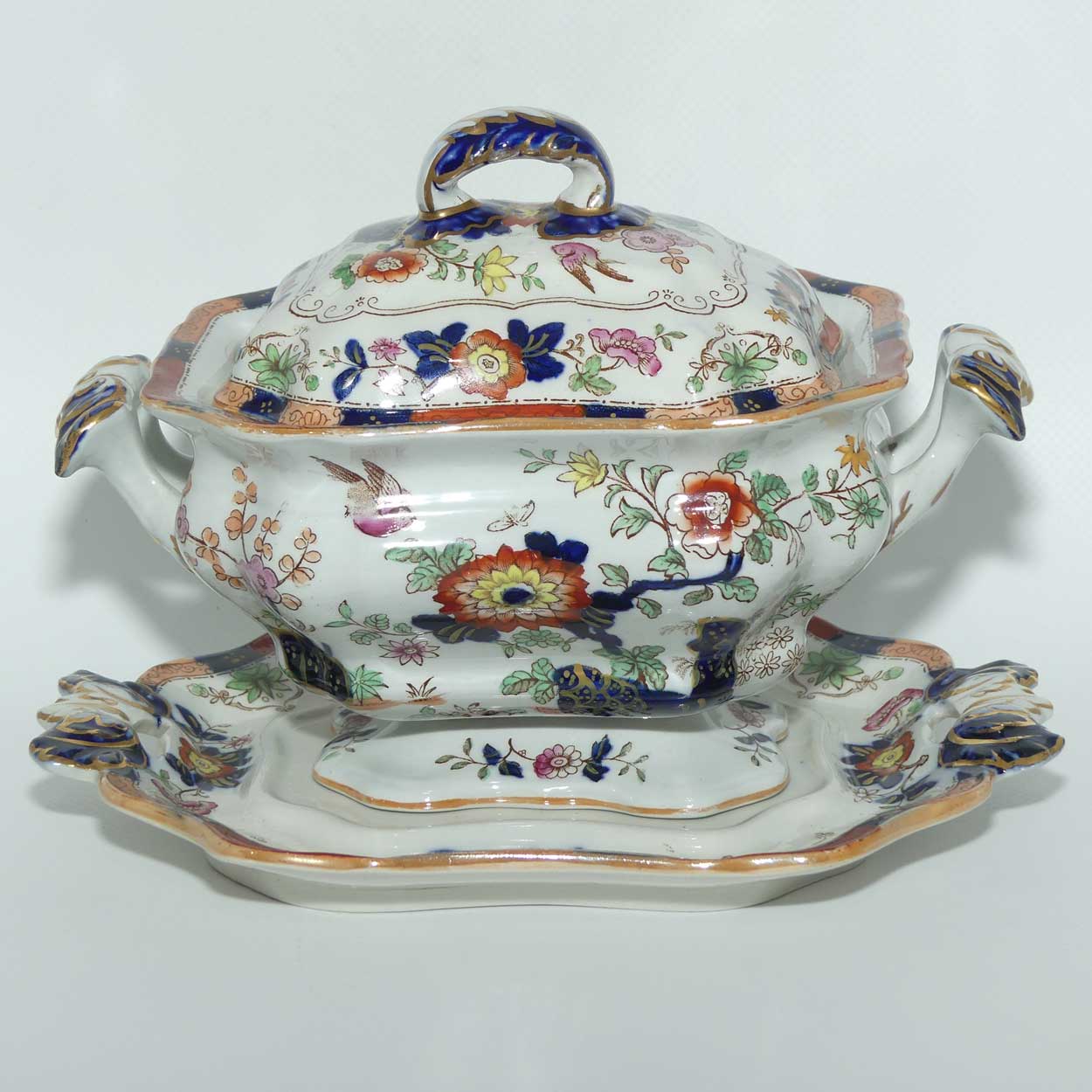 Masons Ironstone small gravy tureen and underplate A9176