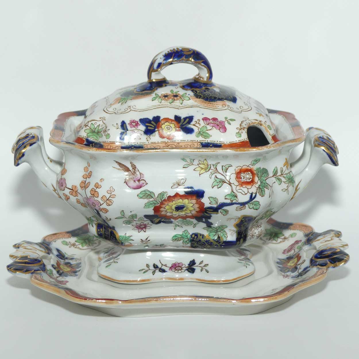 Masons Ironstone small gravy tureen and underplate A9176