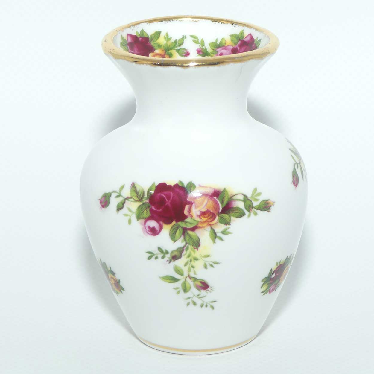 Royal Albert Bone China England Old Country Roses miniature vase | ©1962 Royal Albert Ltd backstamp | #3