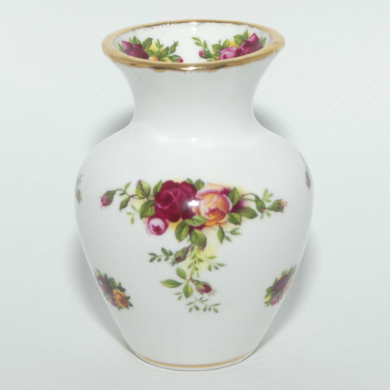 Royal Albert Bone China England Old Country Roses miniature vase | ©1962 Royal Albert Ltd backstamp | #3