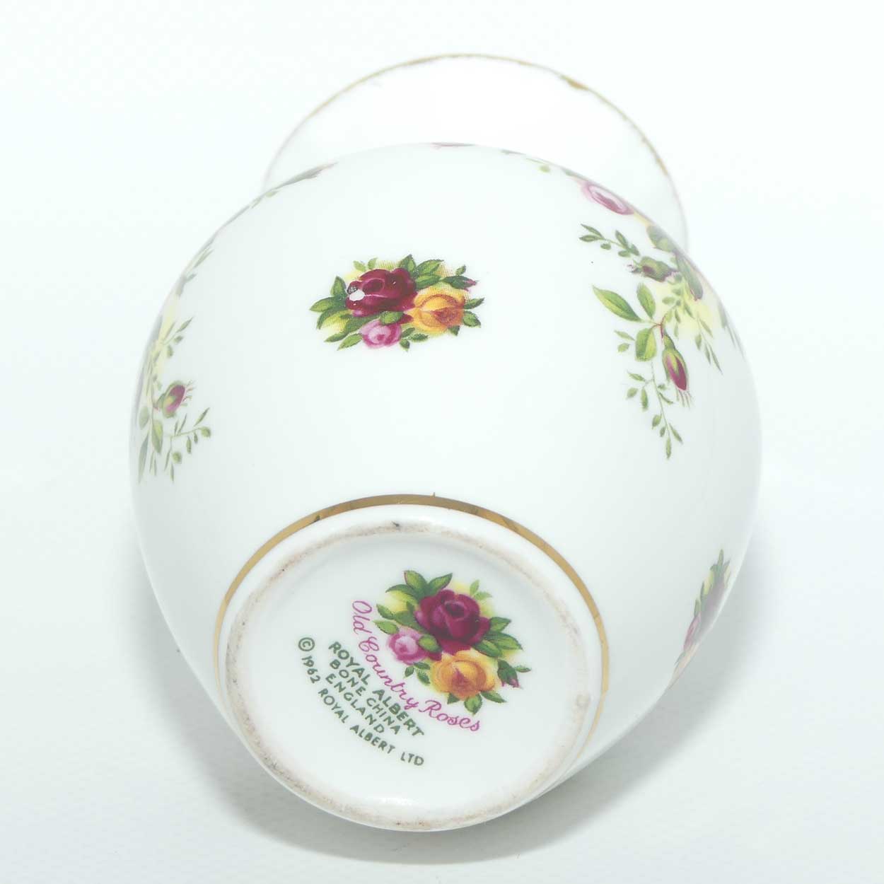Royal Albert Bone China England Old Country Roses miniature vase | ©1962 Royal Albert Ltd backstamp | #3