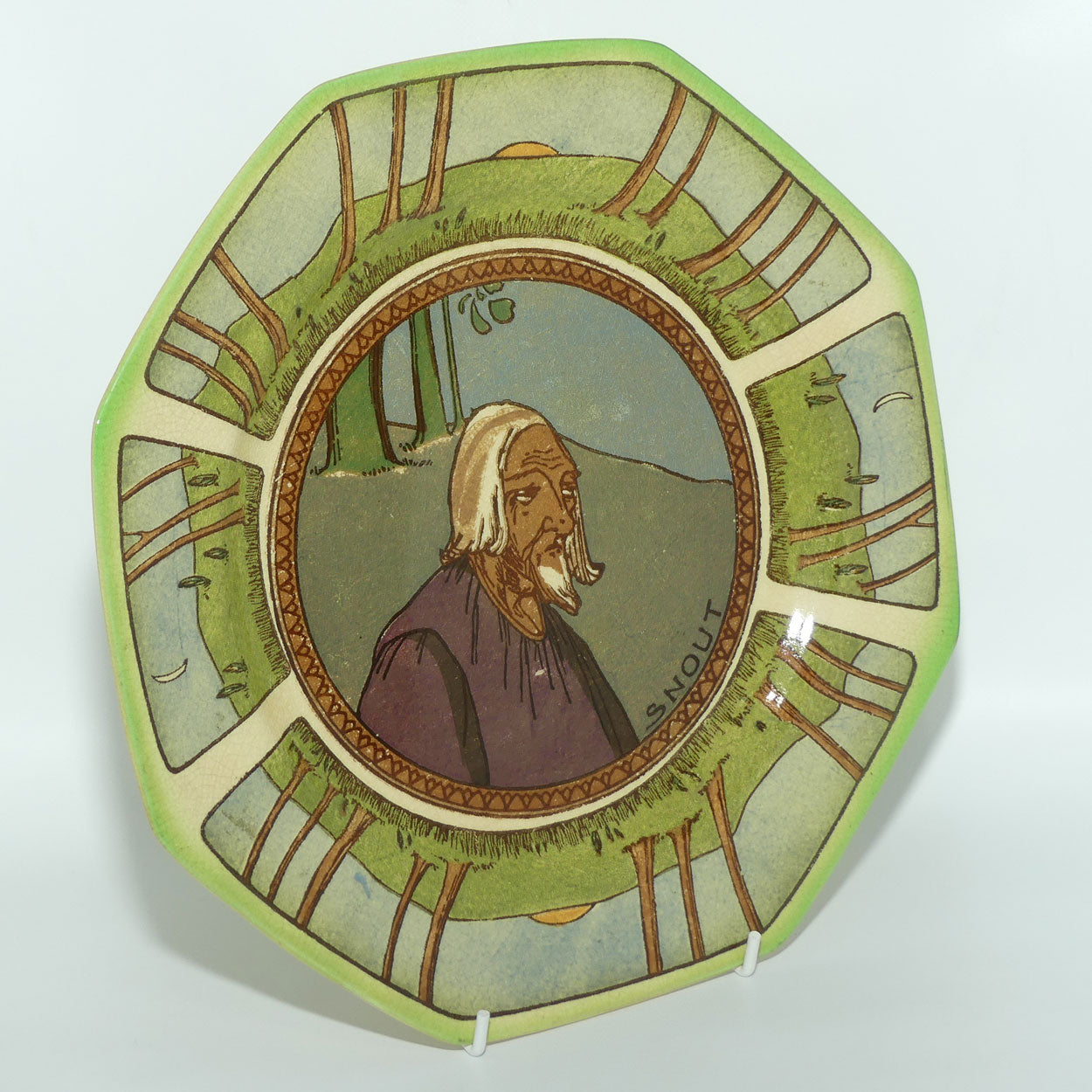 Royal Doulton Midsummer Night's Dream series plate | Snout | Octagonal shape D2874