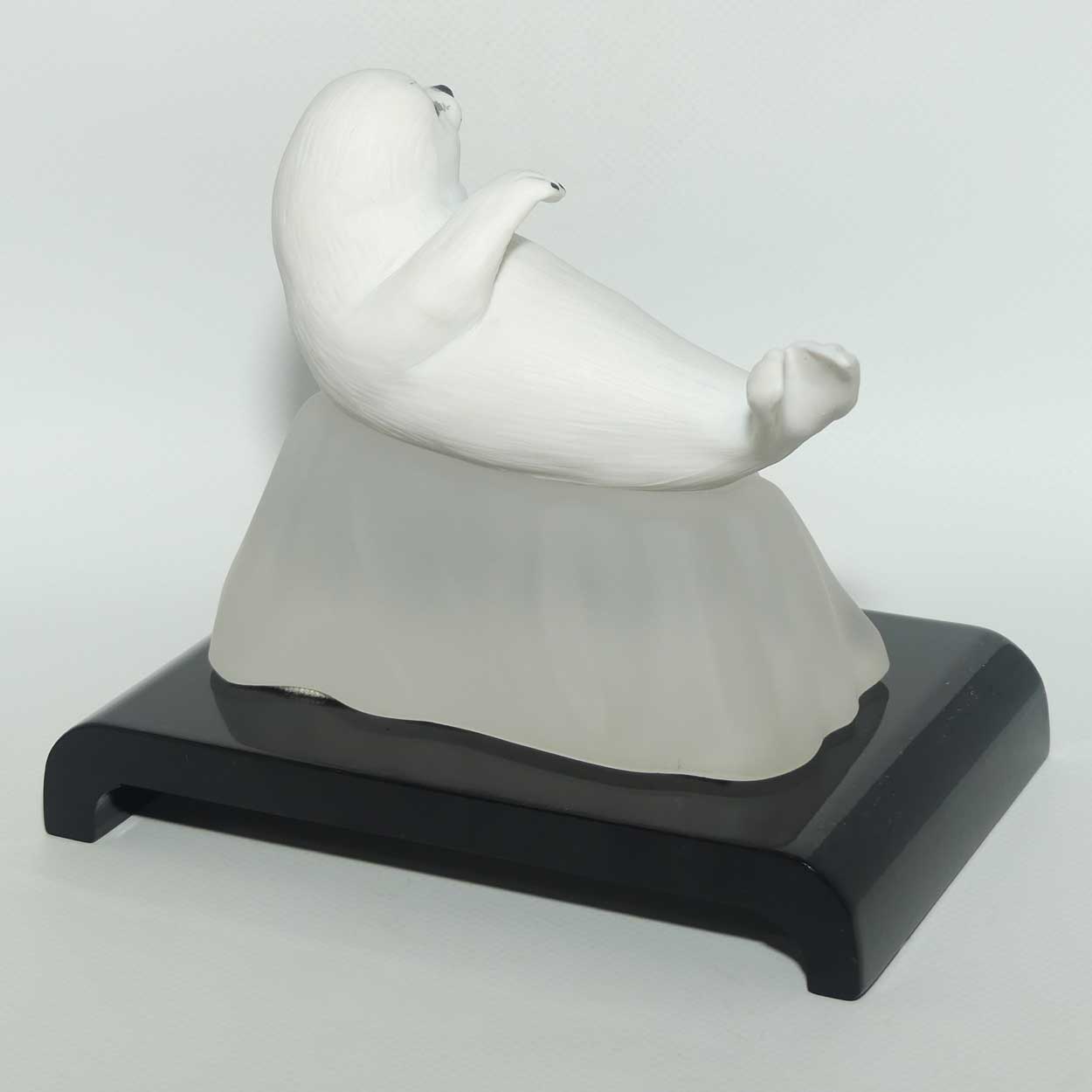 Franklin Mint | Snow Pup figure on base and plinth | Humane Society