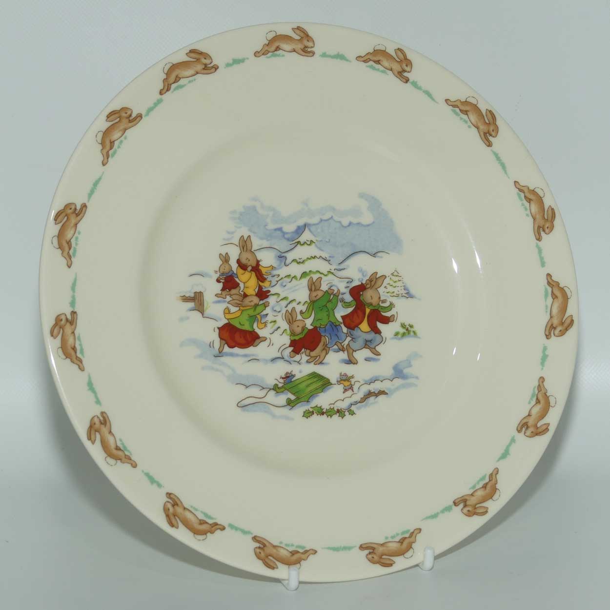Royal Doulton Bunnykins Tableware Snow Scene plate | 20cm | original box