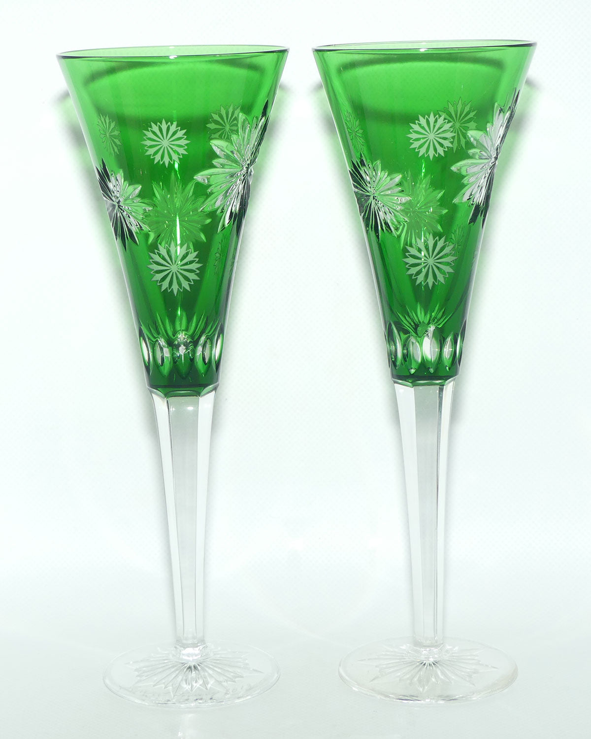 Waterford Snowflake Wishes Prestige Edition pair of toasting flutes | signed Gerard Treacy | Pair #2