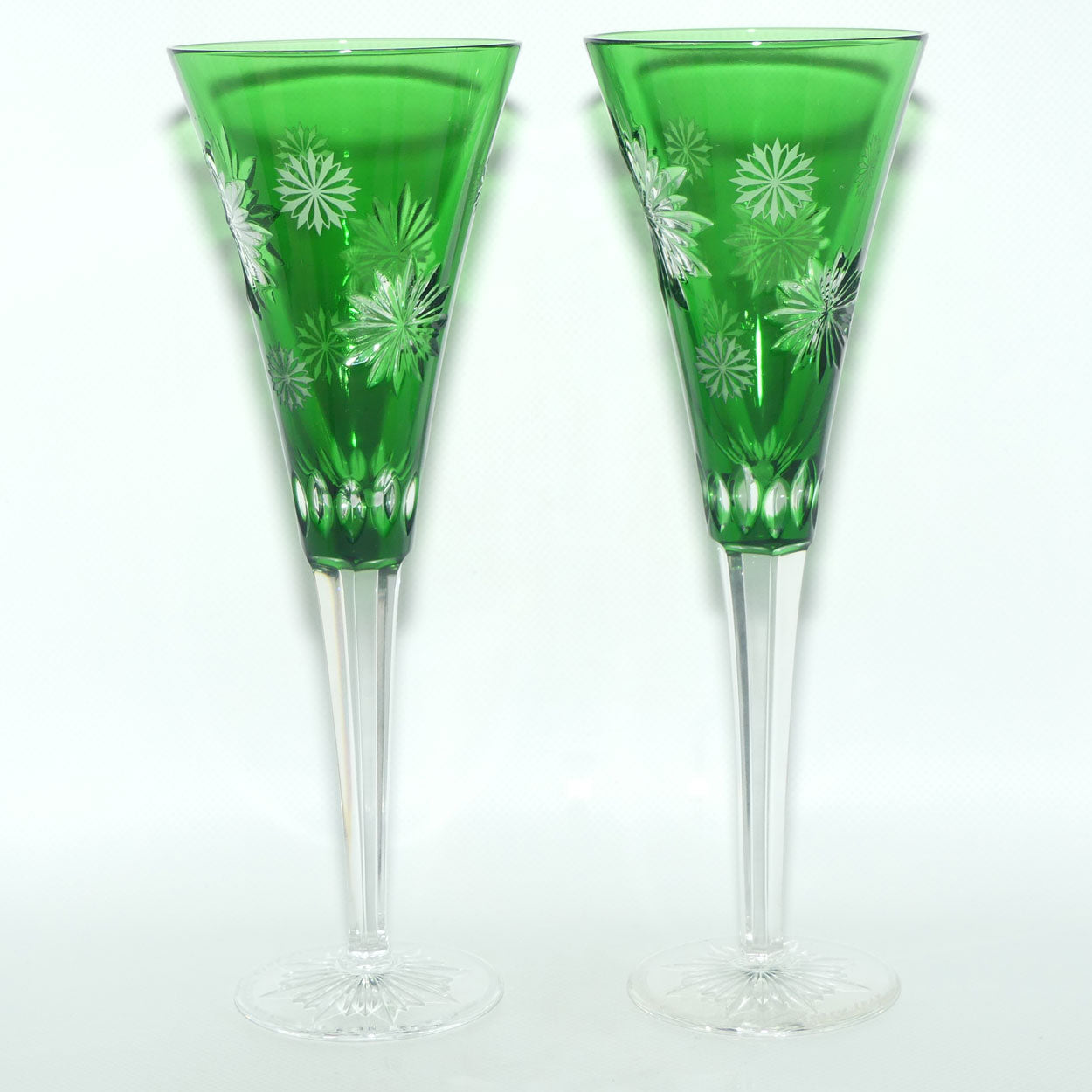 Waterford Snowflake Wishes Prestige Edition pair of toasting flutes | signed Gerard Treacy | Pair #2
